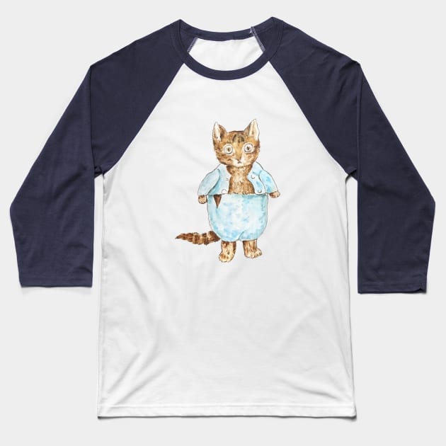 Tom Kitten Peter Rabbit  Beatrix Potter Baseball T-Shirt by colorandcolor